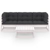vidaXL 4-tlg. Garten-Lounge-Set mit Kissen Kiefer Massivholz