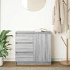 vidaXL Sideboard mit Schublade Grau Sonoma 71x35x65 cm Holzwerkstoff