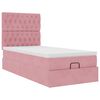 vidaXL Ottoman-Bett mit Matratzen & LEDs Rosa 90x190 cm Samt