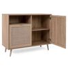 Finori Beistellschrank Bali 01A Sonoma-Eiche und Raffia-Druck