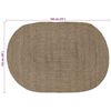 vidaXL Bereichsteppiche Oval Grau 122 x 183 cm Jute