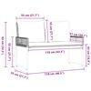 vidaXL Bank Outdoor Grau 118 x 55 x 82 cm PE-Rattan und Stoff