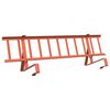 vidaXL Dachschneeschild Rot 300 x 29,5 x 34,5 cm Stahl