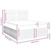 vidaXL Boxspringbett mit Matratze Hellgrau 200x200 cm Samt
