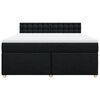 vidaXL Boxspringbett mit Matratze Schwarz 180x200 cm Stoff