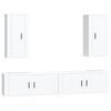 vidaXL 4-tlg. TV-Schrank-Set Wei&szlig; Holzwerkstoff