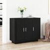 vidaXL Sideboard Schwarz Eichen-Optik 92 x 35 x 75 cm Holzwerkstoff
