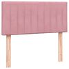 vidaXL Boxspringbett mit Matratze Rosa 90x210 cm Samt