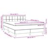 vidaXL Boxspringbett mit Matratze & LED Schwarz 140x210 cm Samt