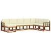 vidaXL Outdoor-Sofagarnitur 8 stk. Natur und Creme