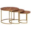 vidaXL Nesting-Couchtische 3 stk. Honigbraun 54 x 54 x 40 cm