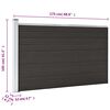 vidaXL Zaunelement WPC 175x105 cm Schwarz