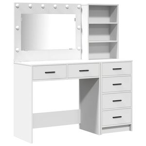 vidaXL Schminktisch mit Regal Wei&szlig; 78,5 x 41 x 135 cm Holzwerkstoff
