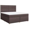 vidaXL Boxspringbett mit Matratze Dunkelbraun 180x200 cm Stoff