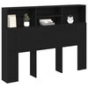 vidaXL Kopfteil Schrank Schwarz Eichen-Optik 140 x 19 x 103,5 cm