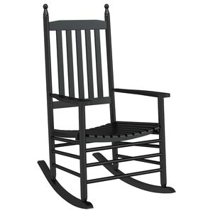 vidaXL Schaukelstuhl mit Gebogener Sitzfl&auml;che Massivholz Pappel
