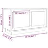 vidaXL TV-Schrank Schwarz 80x35x45 cm Holzwerkstoff