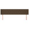 vidaXL Kopfteil mit Ohren Dunkelbraun 203x16x78/88 cm Stoff