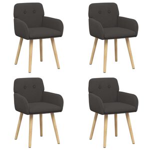 vidaXL Esszimmerst&uuml;hle 4 stk. Boucl&eacute; Dunkelgrau 59 x 56,5 x 85 cm