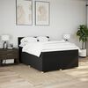 vidaXL Boxspringbett mit Matratze Schwarz 140x190 cm Stoff