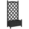 vidaXL Pflanzk&uuml;bel mit Spalier Schwarz 55x29,5x110 cm Massivholz Tanne