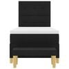 vidaXL Boxspringbett mit Matratze Schwarz 90 x 190 cm Stoff