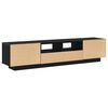 vidaXL TV-Schrankset 2 pcs Schwarz 180 x 35 x 40 cm Holzwerkstoff
