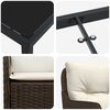 vidaXL Garten Essgruppe mit Kissen 3 pcs Braun Poly-Rattan