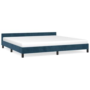 vidaXL Bettgestell ohne Matratze Dunkelblau 200x200 cm Samt