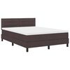 vidaXL Boxspringbett mit Matratze Dunkelbraun 160 x 200 cm Stoff