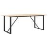 vidaXL Esstisch O-Gestell 200x100x75cm Massivholz Kiefer und Stahl