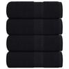 vidaXL Wascht&uuml;cher FROGN 4 Stk. Schwarz 30x30 cm 360 g/m&sup2;