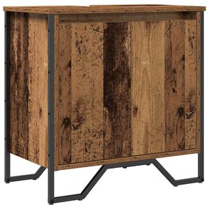 vidaXL Waschbeckenschrank Altholz 60 x 35 x 60 cm Holzwerkstoff