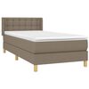 vidaXL Boxspringbett mit Matratze Taupe 80x200 cm Stoff