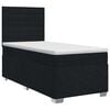 vidaXL Boxspringbett mit Matratze Schwarz 80 x 200 cm Stoff