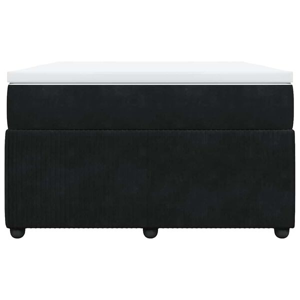 vidaXL Boxspringbett mit Matratze Schwarz 120x190 cm Samt