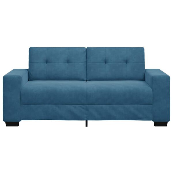 vidaXL Zweisitzer-Sofa Blau 140 cm Samt