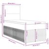 vidaXL Boxspringbett mit Matratze Dunkelgrau 90x190 cm Stoff