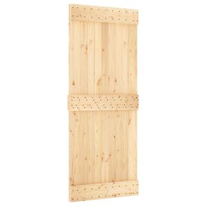 vidaXL Schiebet&uuml;r NARVIK Nat&uuml;rlich und Schwarz 85 x 210 cm (213,5 cm)