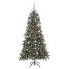 vidaXL K&uuml;nstlicher Weihnachtsbaum Gr&uuml;n 210 cm PVC, Plastik und Stahl