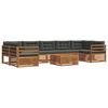 vidaXL Outdoor-Sofagarnitur mit Kissen 8 pcs Natur und Anthrazit