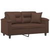 vidaXL 2-Sitzer-Sofa mit Kissen Braun 120 cm Kunstleder