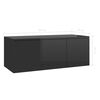 vidaXL TV-Schrank Hochglanz-Schwarz 80x34x30 cm Holzwerkstoff