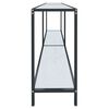 vidaXL Konsolentisch Wei&szlig; 180x35x75,5 cm Hartglas