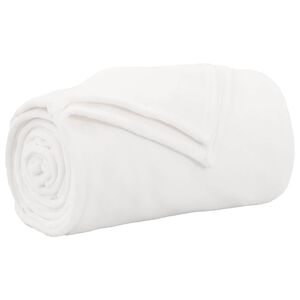vidaXL &Uuml;berwurfdecke Wei&szlig; 130 x 150 cm Fleece