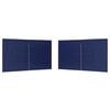 vidaXL Party Zelt Seitenteil 2 pcs Blau 400 x 195 cm PE und Stahl
