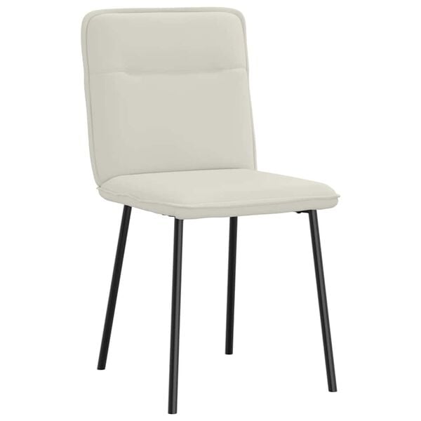 vidaXL Esszimmerst&uuml;hle 4 Stk. Creme Samt
