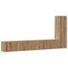 vidaXL 3-tlg. TV-Schrank-Set Wandmontage Artisan-Eiche Holzwerkstoff