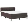 vidaXL Boxspringbett mit Matratze Dunkelbraun 140 x 190 cm Stoff