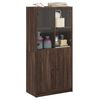 vidaXL Highboard mit T&uuml;ren Braun Eiche-Optik 68x37x142cm Holzwerkstoff